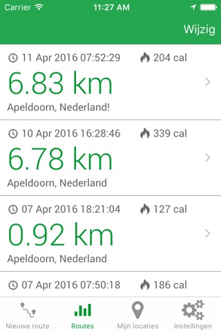 Afstand - wandel, hardloop & fiets GPS tracker screenshot 2