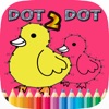 Dot to Dot Coloring Book Brain Learning  - Free Games For Kids App Icon