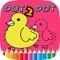 Icon Dot to Dot Coloring Book Brain Learning  - Free Games For Kids