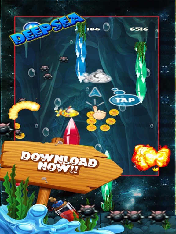 Deep Sea - Adventures of The Yellow Submarine Journey iPad screenshot