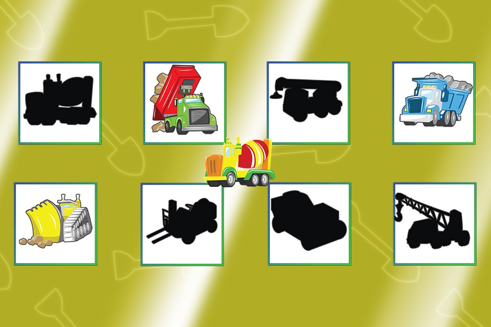 Trucks Cars Diggers Trains and Shadows Puzzles for Kids Lite screenshot 4