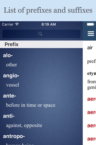 Spanish Prefixes and Suffixes screenshot 2