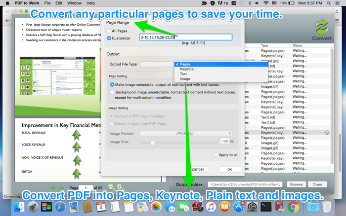 PDF to iWork