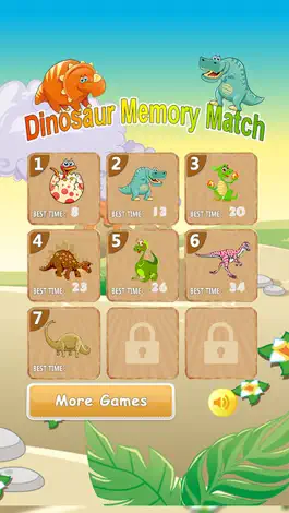 Game screenshot Dinosaur Memory Match - Cards Matching Puzzle Educational Games for Kids mod apk