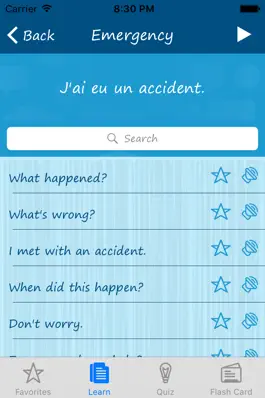 Game screenshot Learn French Quickly - Phrases, Quiz, Flash Card, Alphabet apk
