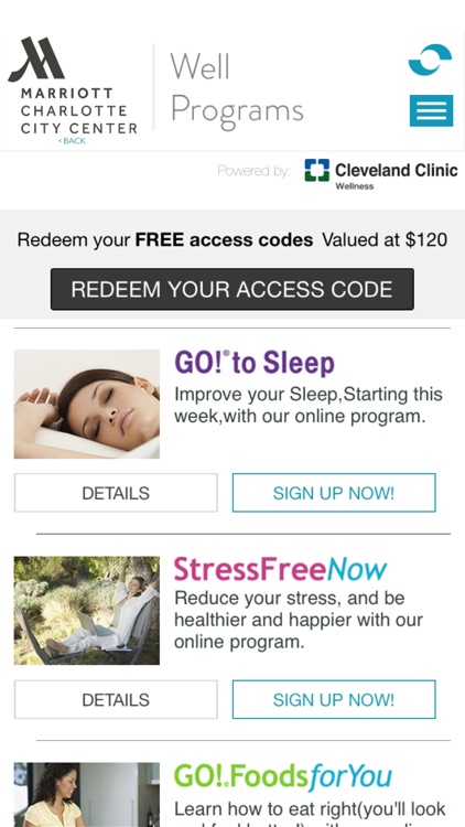 Stay Well Charlotte Marriott City Center screenshot-3