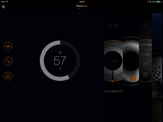 Parrot Zik for iPad app screenshot 1