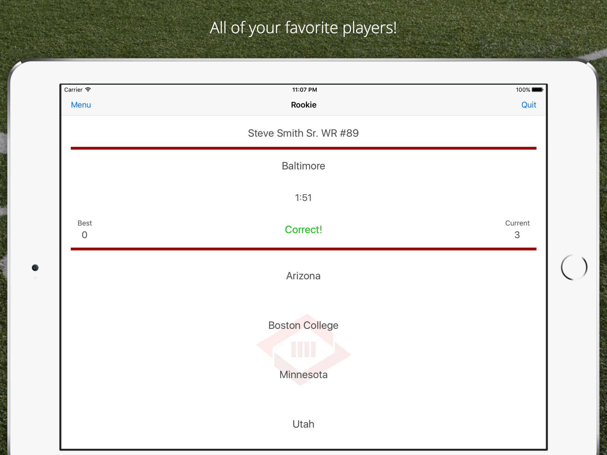 Football College Trivia screenshot 6