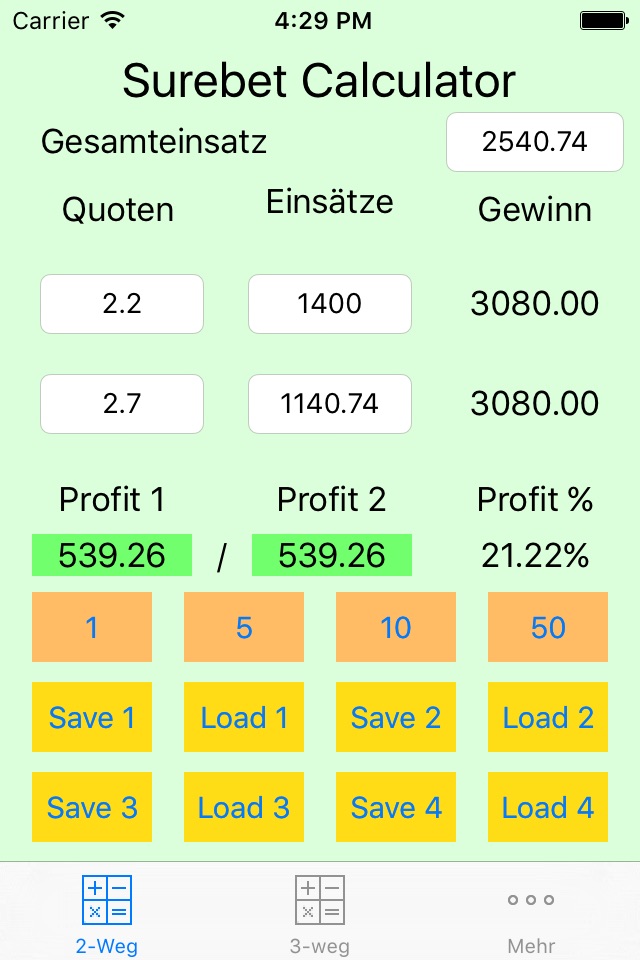 Surebet Calculator Pro screenshot 3