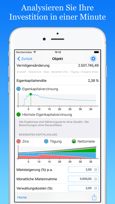 Screenshot #2 pour ImmoByte Baufinanzierung, Vergleich von Konditionen, Zins und Tilgung bei Ihrem Hauskauf oder Immobilienfinanzierung