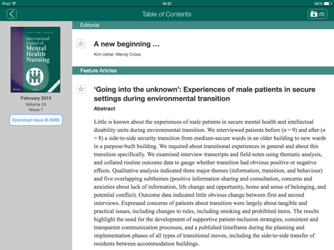 Screenshot #4 pour International Journal of Mental Health Nursing