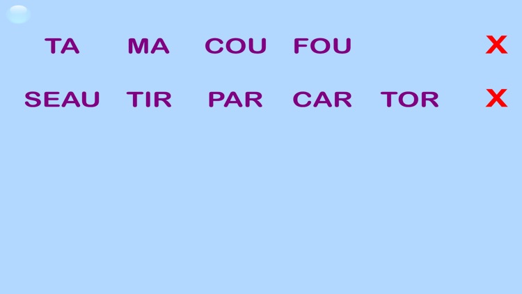 Atelier des syllabes