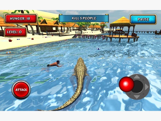 Screenshot #1 for Crocodile Sim Beach Hunt