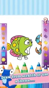 Ocean Drawing Coloring Book - Cute Caricature Art Ideas pages for kids screenshot #3 for iPhone