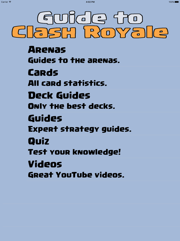 Screenshot #4 pour Guide for Clash Royale - Tips, strategy and deck building
