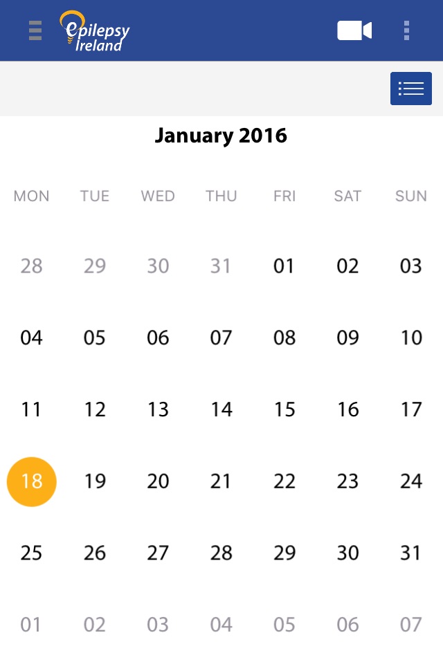 Epilepsy Ireland Diary App screenshot 2
