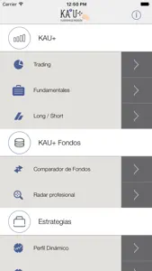 Kau finanzas investment in stock market strategies screenshot #1 for iPhone