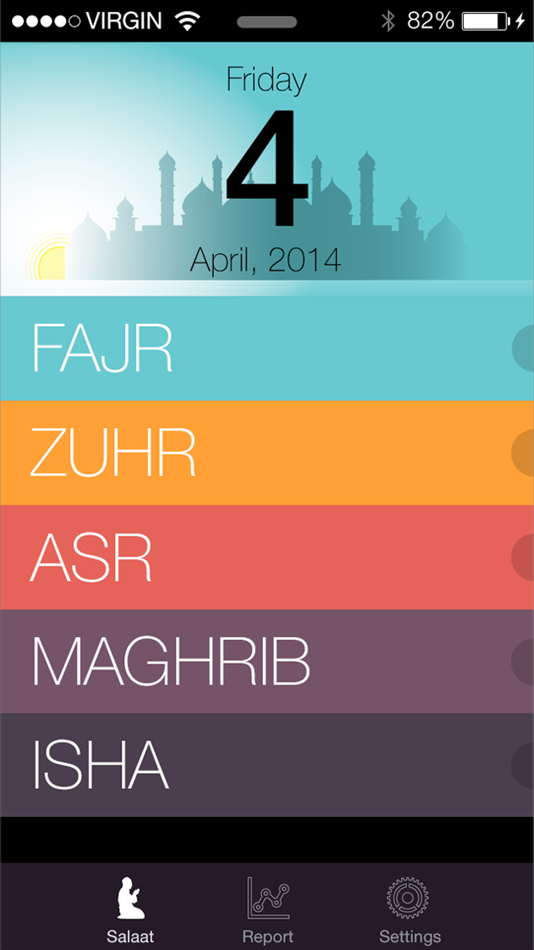 Salaat Tracker — your Salaat activity diary (iOS) Ved: Soda in Mind