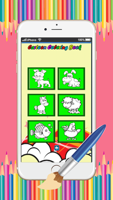 Dog art pad : Learn to paint and draw animal coloring pages printable for kids free iPhone screenshot