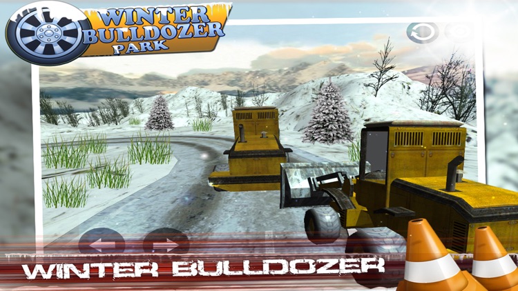 3D Winter Bulldozer Park Games