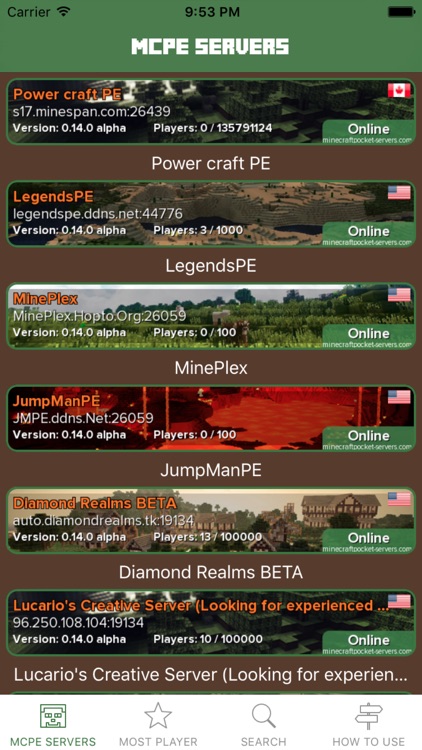Best Servers for Minecraft PE (Multiplayer Servers for Pocket Edition) screenshot-3