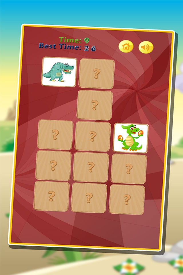 Dinosaur Memory Match - Cards Matching Puzzle Educational Games for Kids screenshot 2