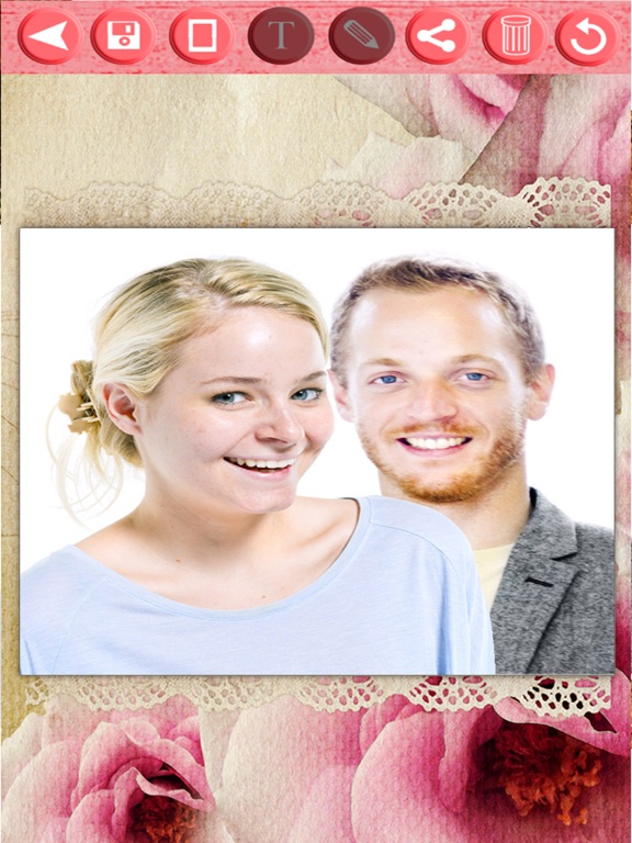 Valentine love frames - Photo editor to put your Valentine love photos in romantic love frames iPad screenshot