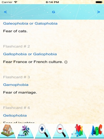 Phobiopedia: The Phobia Encyclopedia (+500 concepts) iPad screenshot 4 - Book app