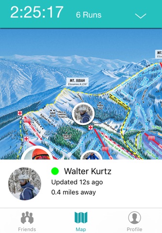 Fluri: Ski & snowboard stats, navigation and friends screenshot 2