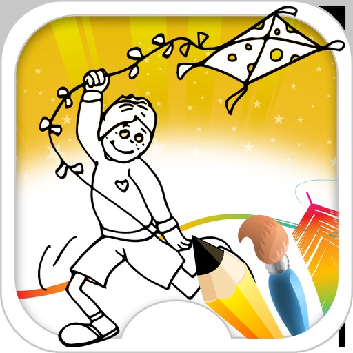 Boy Coloring Book Icon