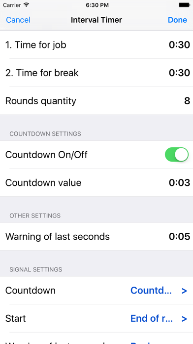 App screenshot
