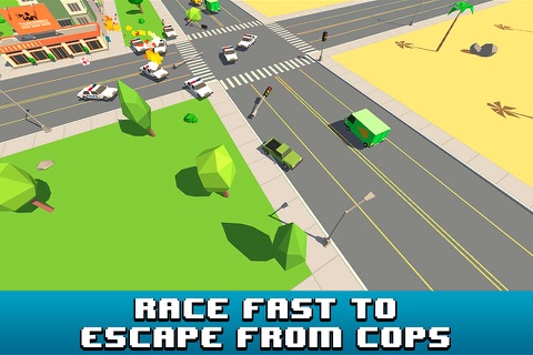 Smashy Car Race 3D: Pixel Cop Chase Full screenshot 2