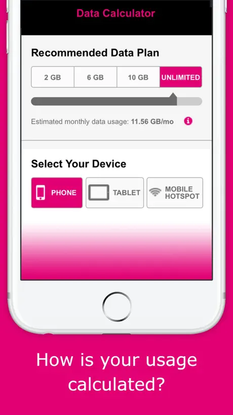 Data Calculator - Recommended Data Plan