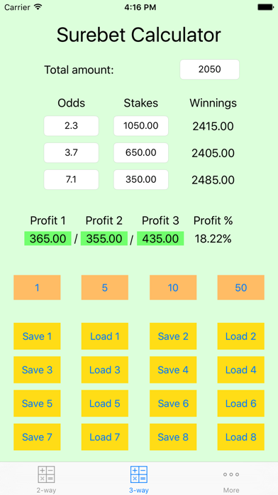 Screenshot #2 pour Surebet Calculator Pro