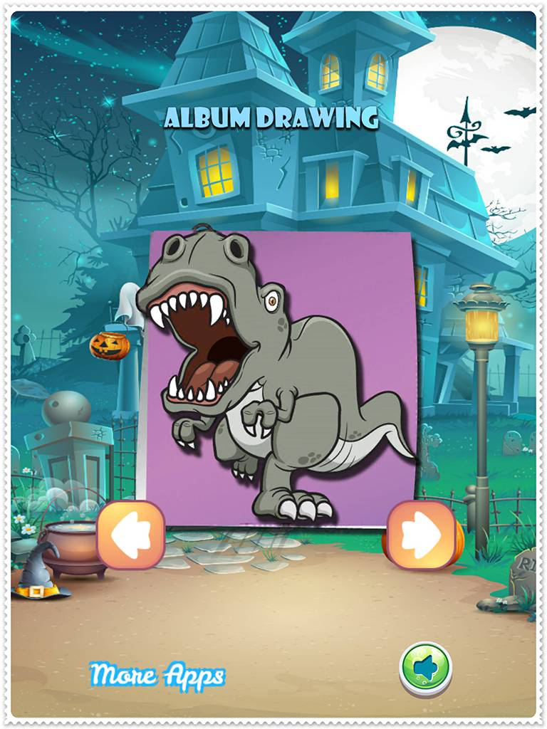 Color Book Dinosaur Coloring Pages Paint Free & Fun - preschool educational learning games for kids and toddler screenshot 7