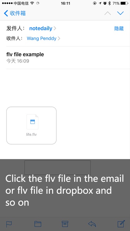 FLV Player - open flv files in email or cloud disk