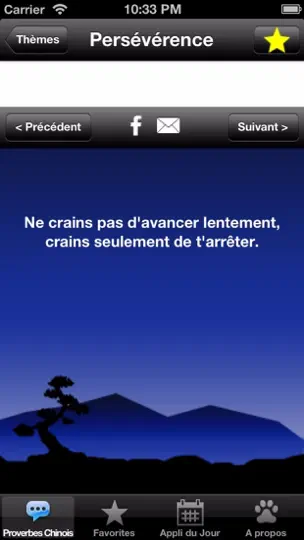 Capture d'écran de Proverbes Chinois sur iPhone 3
