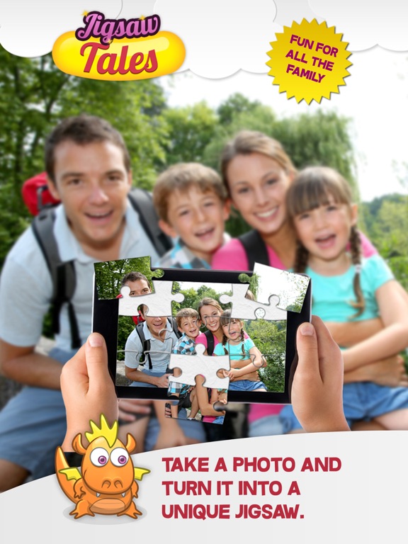 Jigsaw Tale Red Riding Hood - Games for Kids iPad screenshot