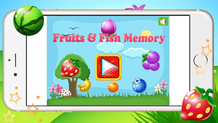 Fruit And Fish Preschool Educational Matching Games for Kids