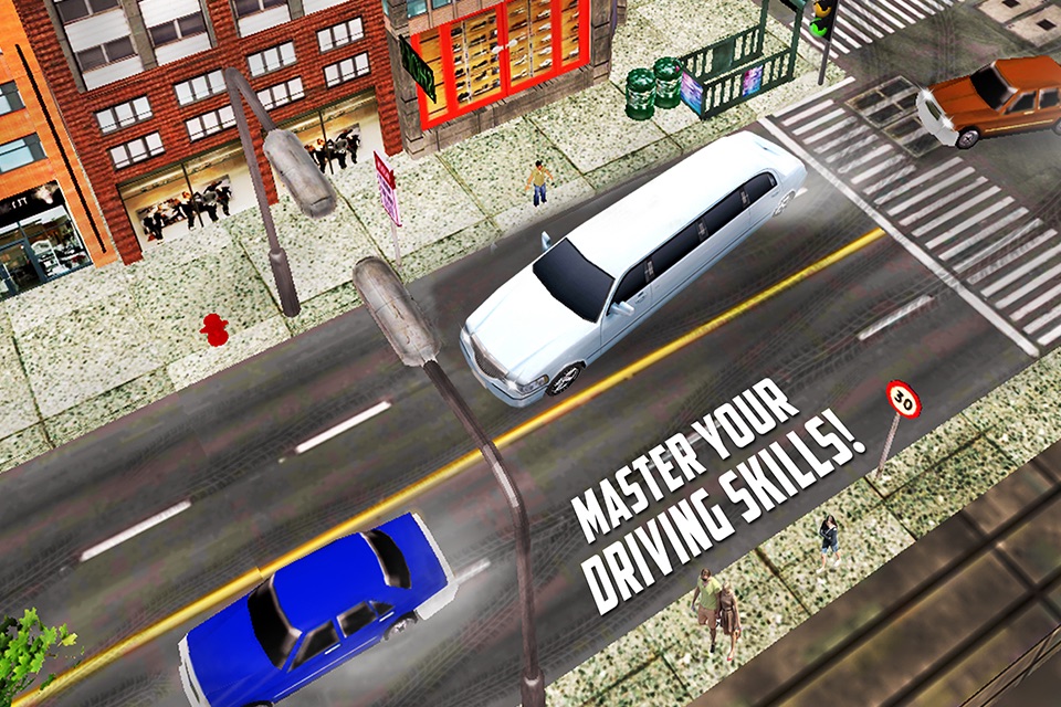 Luxury Limousine Taxi City Car Driving 3D screenshot 4