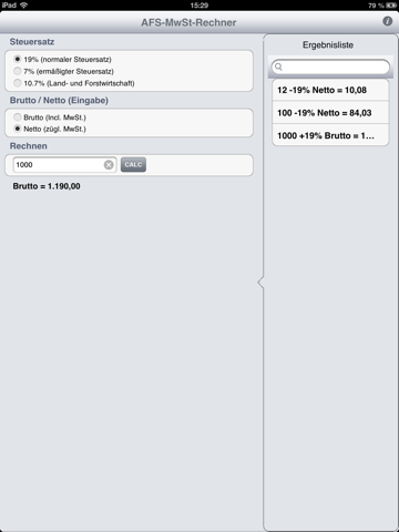Screenshot #5 pour Umsatzsteuer-Rechner