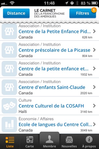 Carnet de la francophonie des Amériques screenshot 2