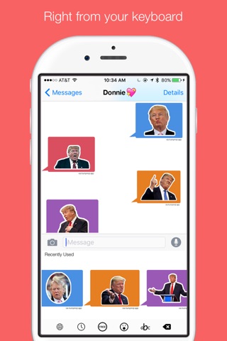 Trumpmoji - Donald Trump 2016 Emoji & Meme Keyboard For iPhone Texting screenshot 2