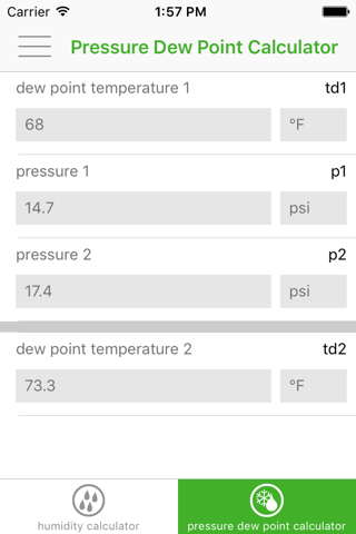 E+E Humidity Calculator screenshot 3