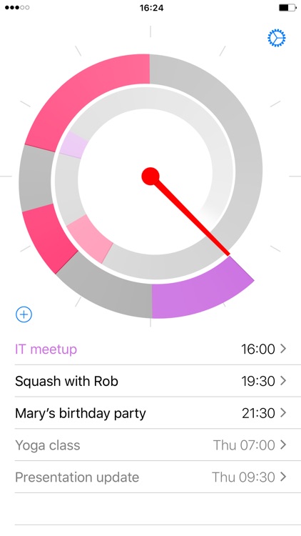 Future – Calendar events around the clock
