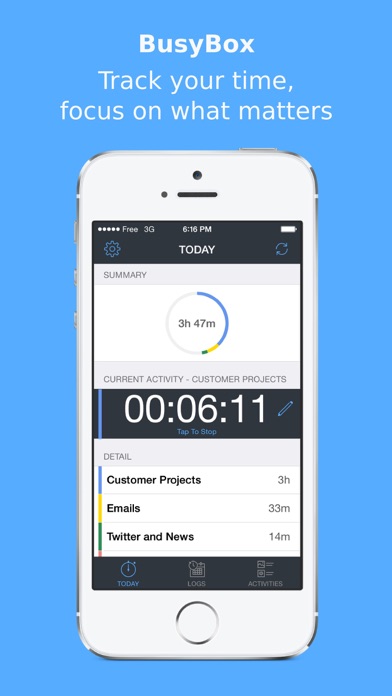 BusyBox - Track your time, focus on what matters Screenshot 1
