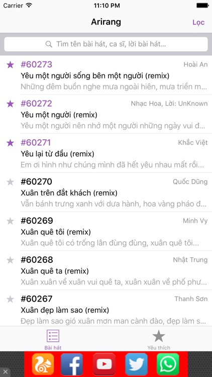 VietnamKaraoke - Danh sách bài hát Karaoke