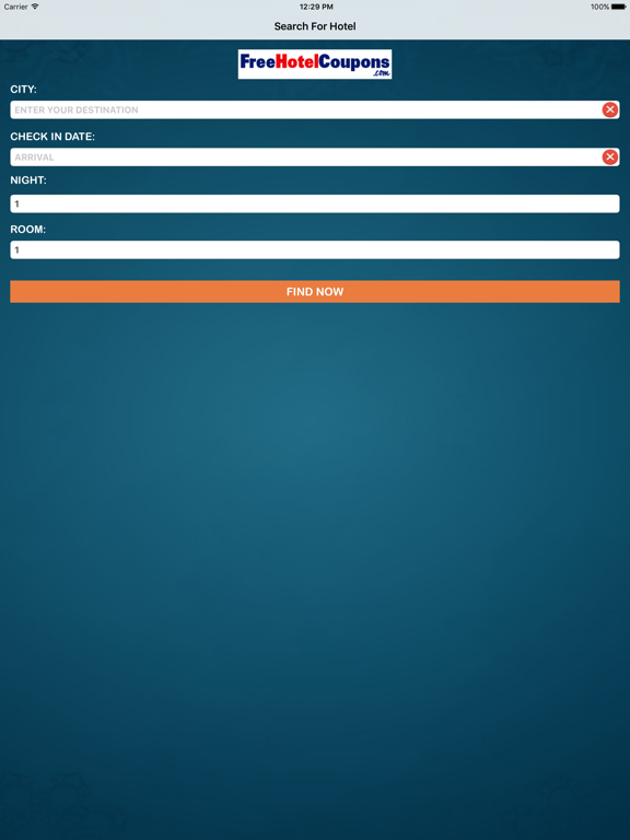 Free Hotel Coupons iPad screenshot 1 - Travel app