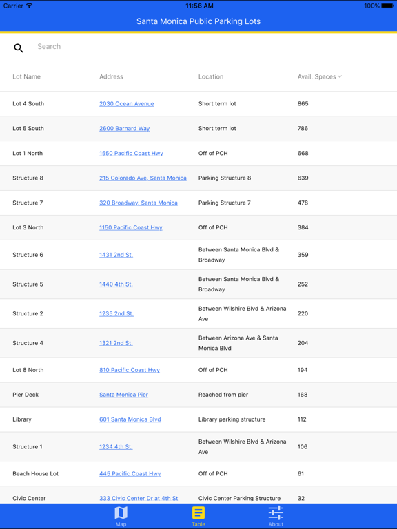 Screenshot #6 pour Santa Monica Parking: Public Garage and Lot Status