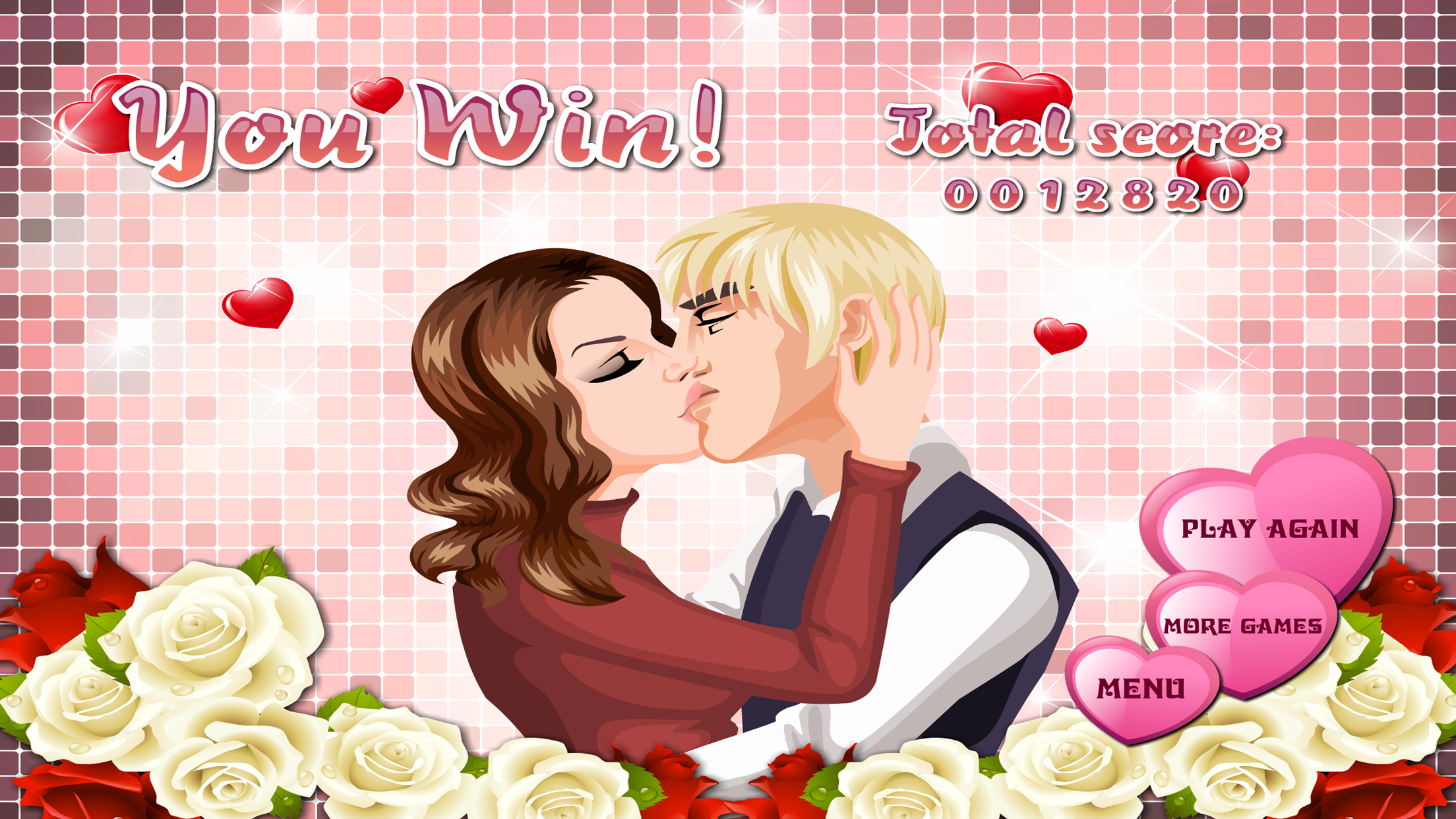 Valentine Kissing –  Kissing Game for  girls in love at Valentine day